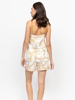 Fable & Eve Victoria Geometric Short Pyjama Set, Victoria Cream - view 2, Victoria Cream