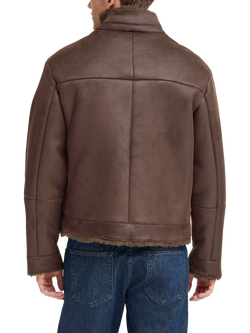 Casual Friday Macksen Fur Lined Flying Jacket, Demitasse - view 2, Demitasse