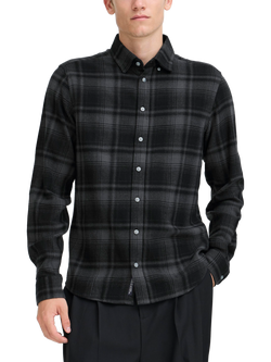 Casual Friday Sigvard Cotton Regular Fit Check Shirt, Black Beauty, Black Beauty