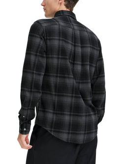 Casual Friday Sigvard Cotton Regular Fit Check Shirt, Black Beauty - view 2, Black Beauty