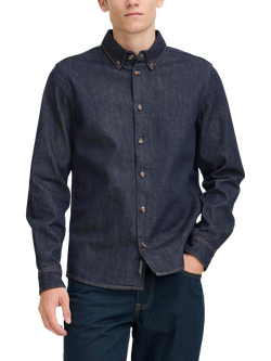 Casual Friday Villius Cotton Regular Fit Denim Shirt, Unwashed Blue, Unwashed Blue