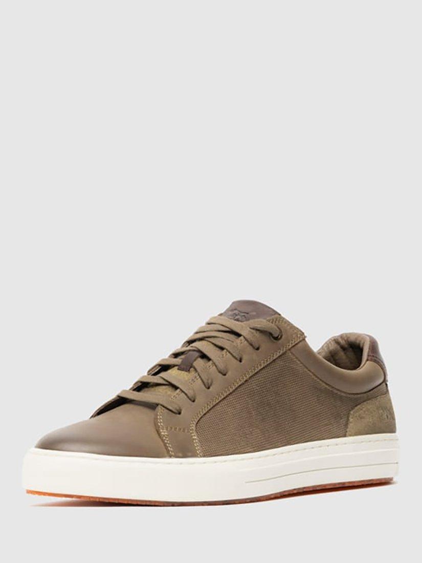Product image 10 of 10, which shows Rodd & Gunn Transit Leather Lace Up Trainers, Sandstone, 6