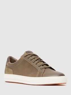 Rodd & Gunn Transit Leather Lace Up Trainers - view 2, Sandstone