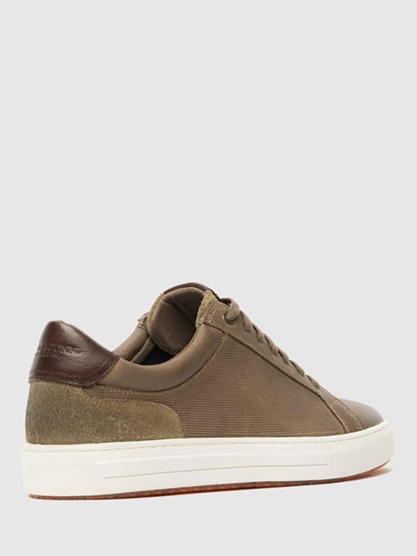Product image 3 of 10, which shows Rodd & Gunn Transit Leather Lace Up Trainers, Sandstone, 6