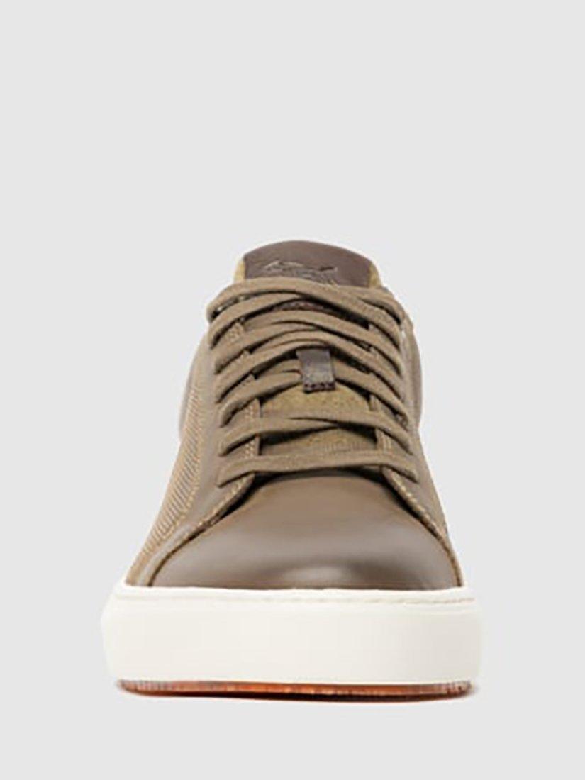 Product image 5 of 10, which shows Rodd & Gunn Transit Leather Lace Up Trainers, Sandstone, 6