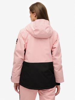 Superdry Water Resistant Breathable Hooded Ski Jacket, Dull Pink - view 2, Dull Pink