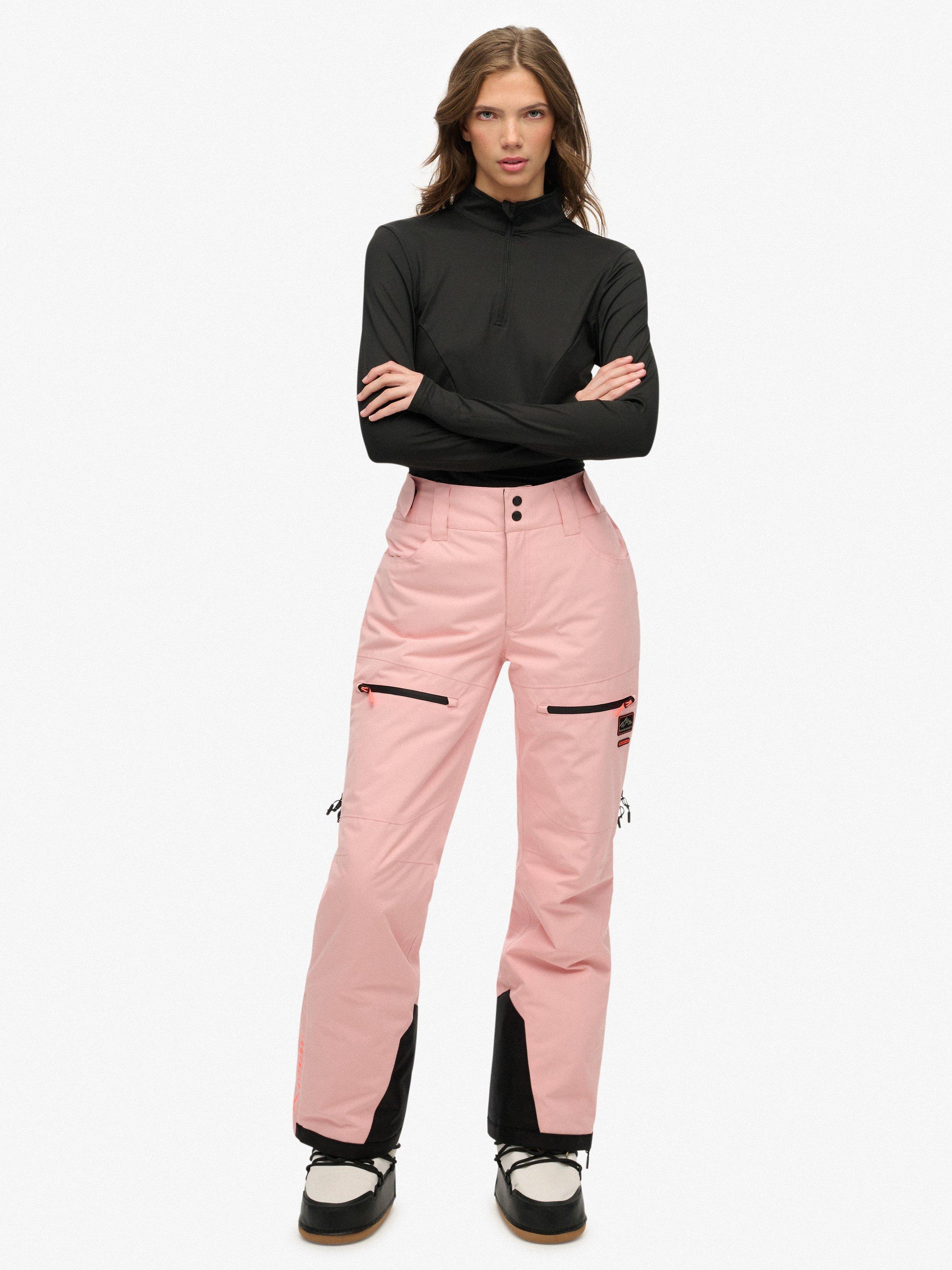 Product image 1 of 7, which shows Superdry Water Resistant Breathable Ski Trousers, Dull Pink, 6