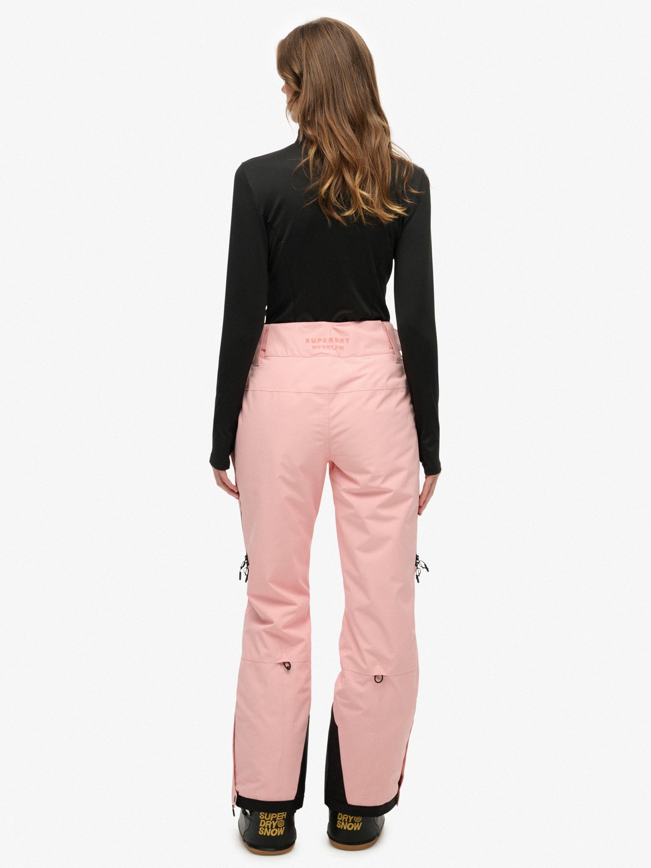 Product image 2 of 7, which shows Superdry Water Resistant Breathable Ski Trousers, Dull Pink, 6