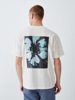 Kin Flower Graphic Cotton T-Shirt, Cloud Dancer, Cloud Dancer