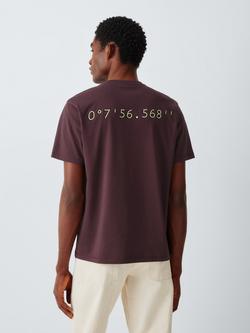 Kin Embroidered Coordinates Cotton T-Shirt, Fudge - view 2, Fudge