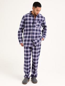 Pretty You London Mister You Plaid Pyjamas, Blue/Multi