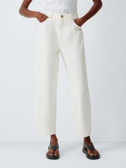 AND/OR Mid Rise Barrel Leg Jeans, Ecru