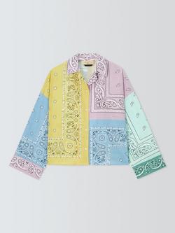 Weekend MaxMara Patchwork Paisley Print Cotton Shirt, Multi Foulard, Multi Foulard