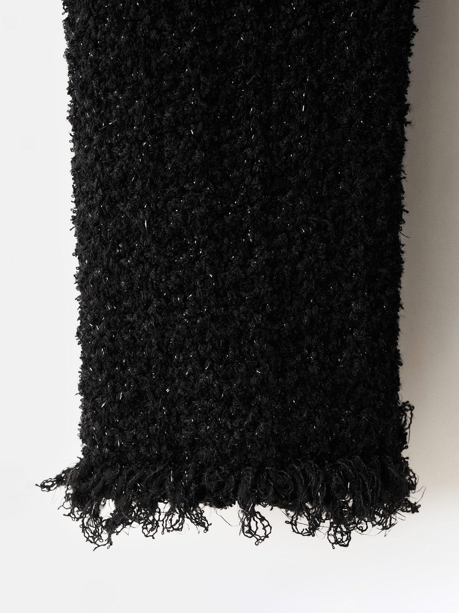 Product image 5 of 8, which shows Mango Fringes Cardigan, Black, S
