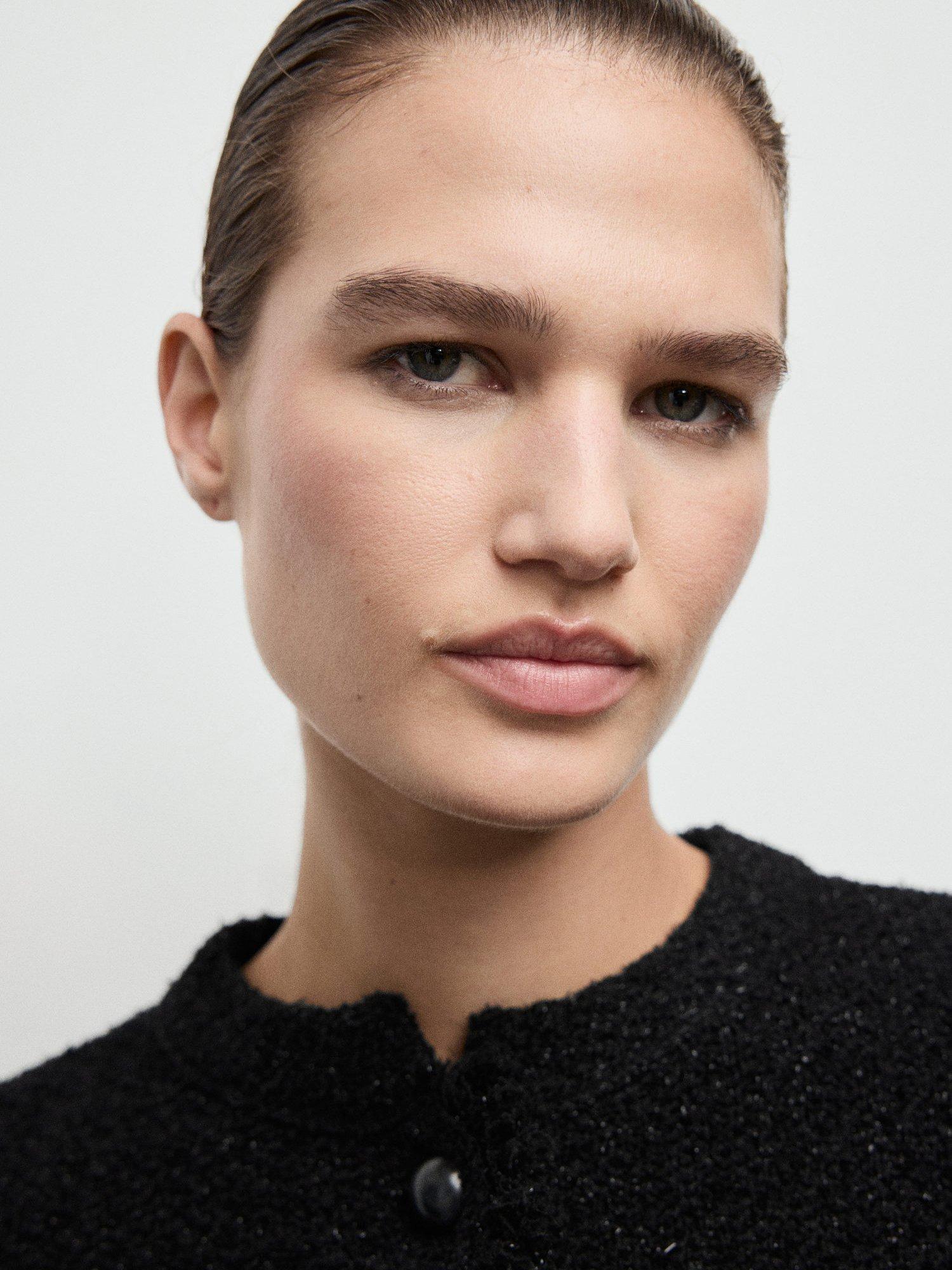 Product image 6 of 8, which shows Mango Fringes Cardigan, Black, S