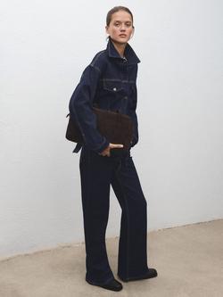 Mango Flor Denim Jacket, Open Blue - view 2, Open Blue