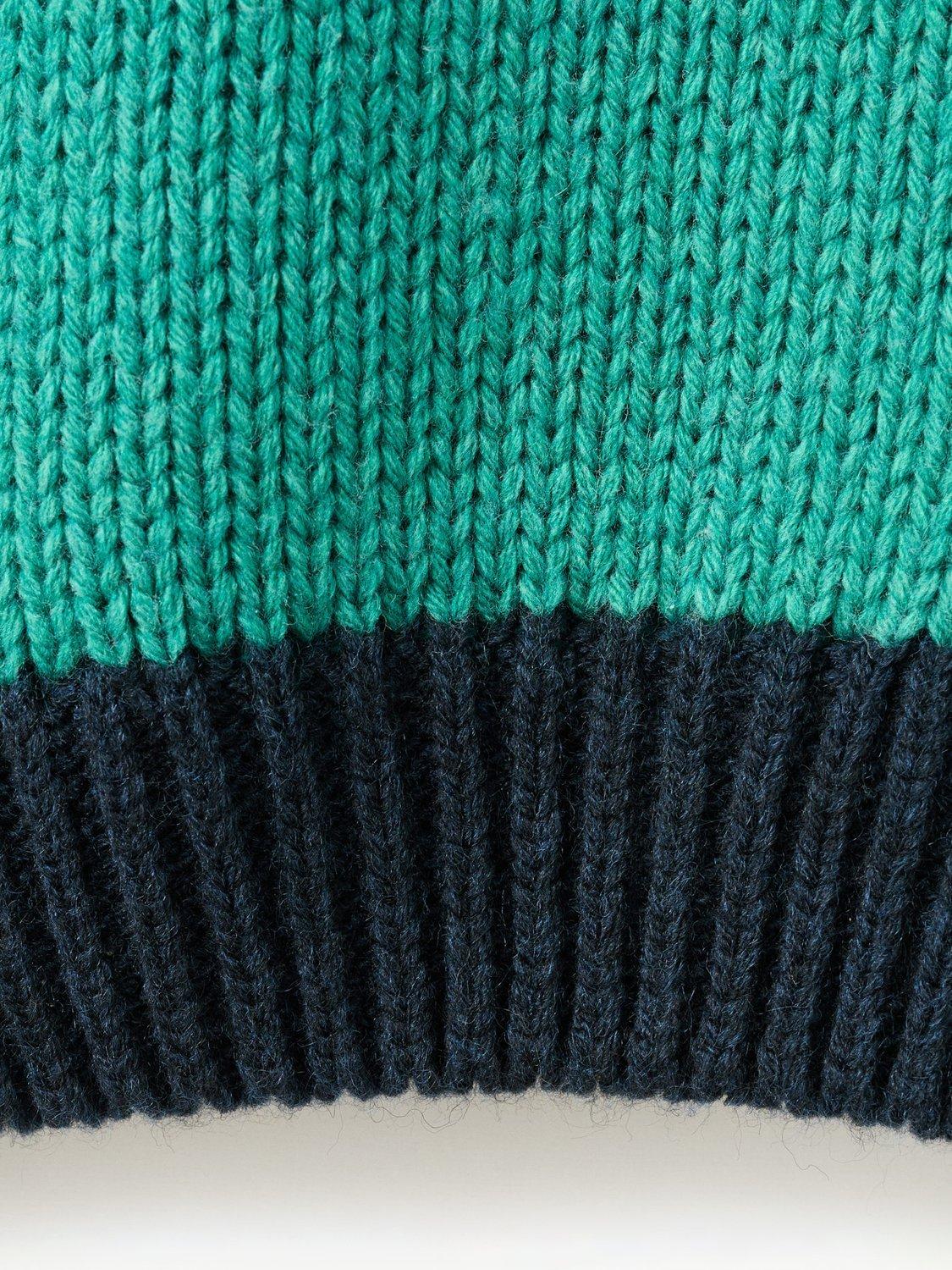 Product image 5 of 8, which shows Mango Bosque Stripe Jumper, Green, XS