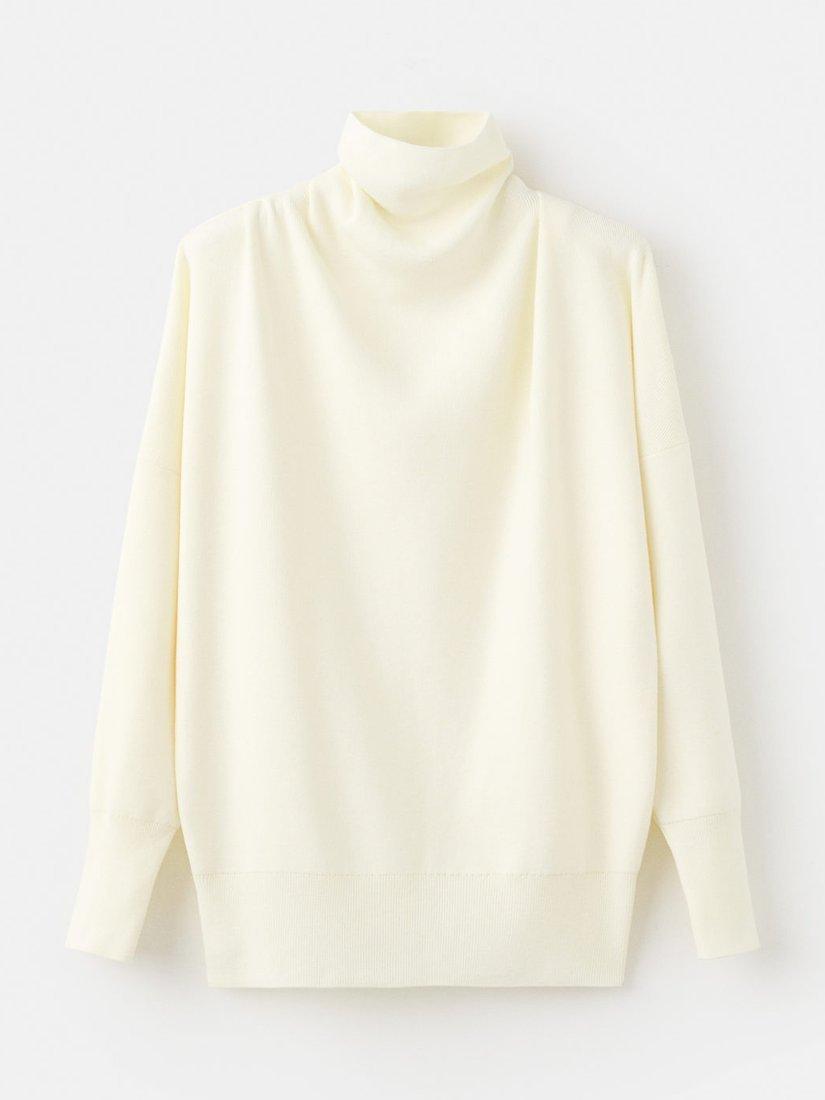 Product image 3 of 7, which shows Mango Ruano Fine Knit Jumper, Light Beige, XS