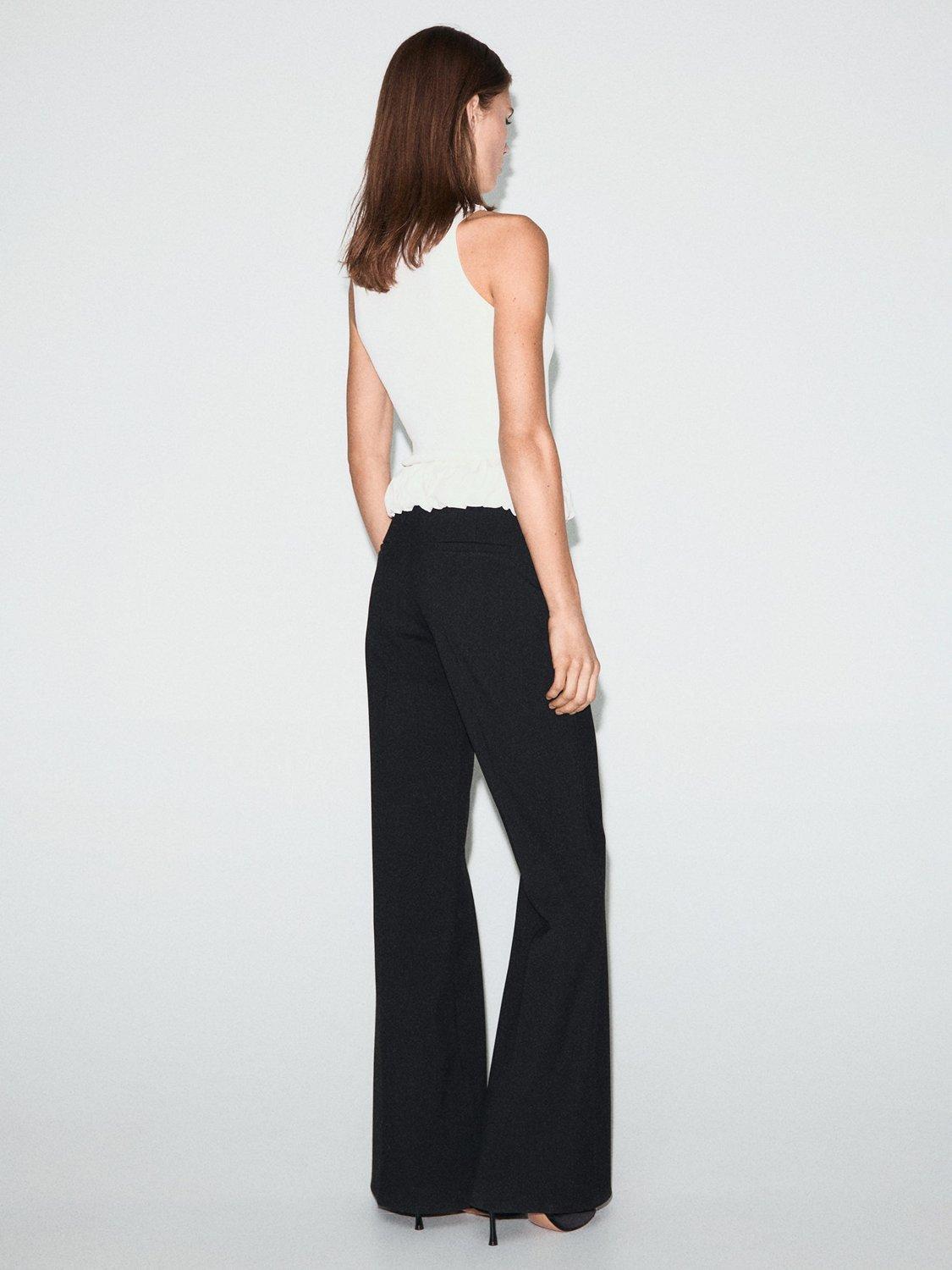 Product image 4 of 8, which shows Mango Peplum Hem Top, Natural White, XS