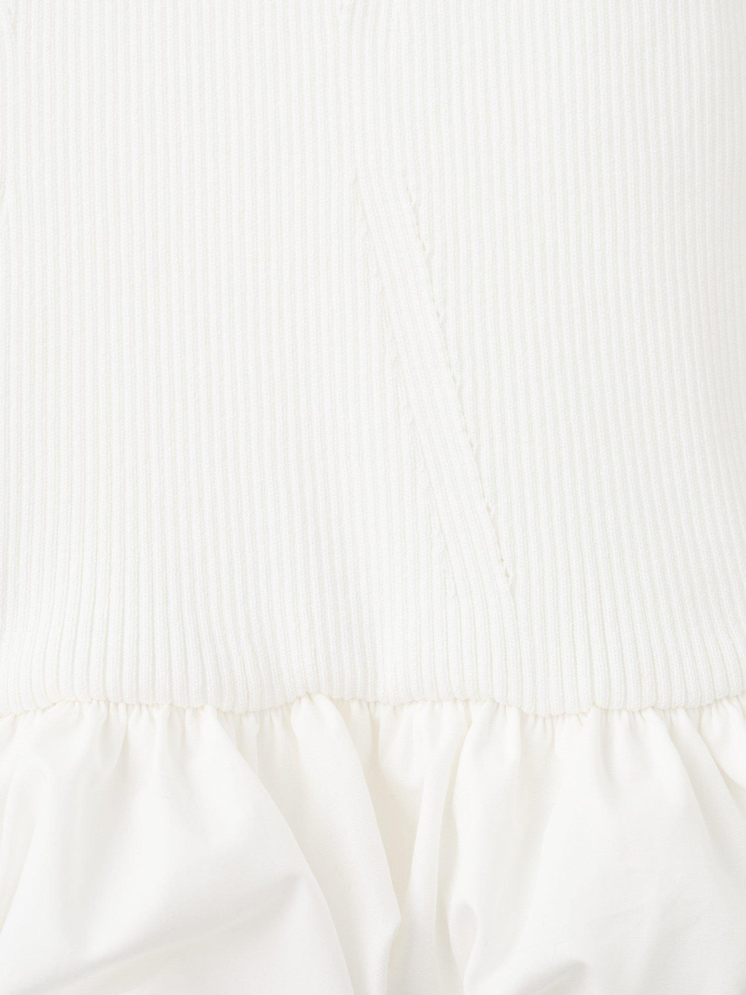 Product image 8 of 8, which shows Mango Peplum Hem Top, Natural White, XS