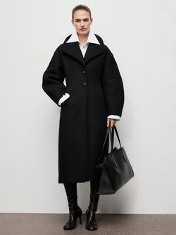 Mango Nohi Wool Rich Coat, Black, Black