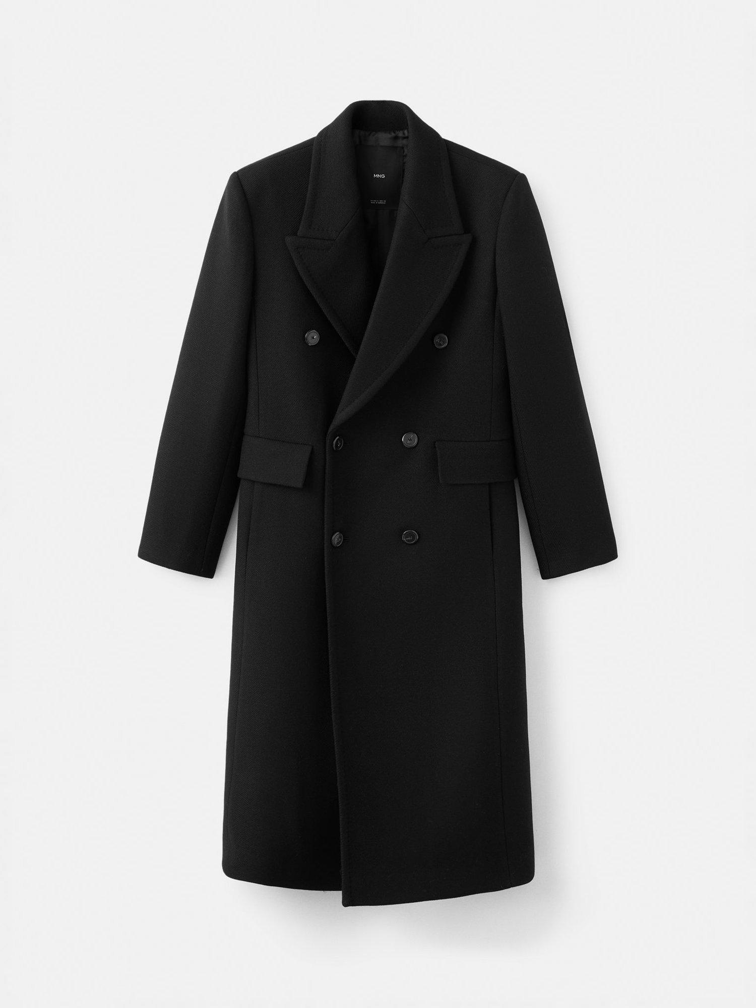 Product image 3 of 7, which shows Mango Yvse Wool Rich Coat, Black, L