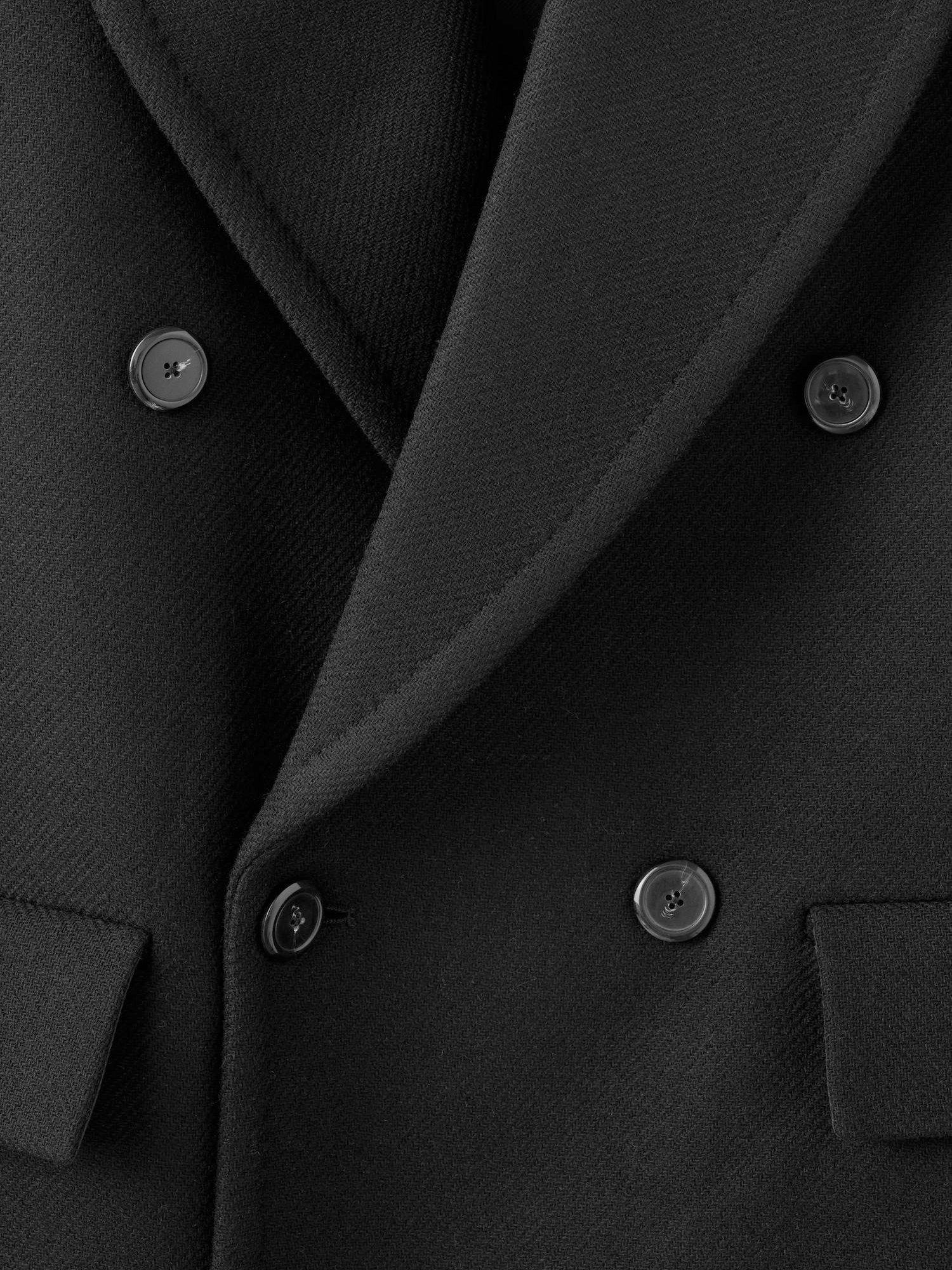 Product image 7 of 7, which shows Mango Yvse Wool Rich Coat, Black, L