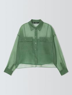 Weekend MaxMara Colomba Overlay Pure Silk Shirt, Green, Green