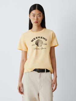 Weekend MaxMara Bora Graphic T-Shirt, Yellow, Yellow