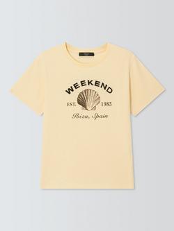 Weekend MaxMara Bora Graphic T-Shirt, Yellow, Yellow