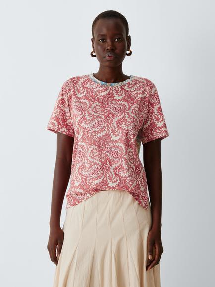 Weekend MaxMara Bussola Abstract T-Shirt, Black, Black