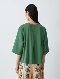Weekend MaxMara Short Sleeve Silk Blouse, Green - view 2, Green
