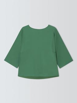 Weekend MaxMara Short Sleeve Silk Blouse, Green, Green