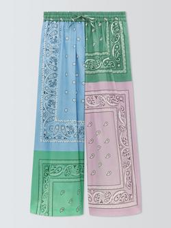 Weekend MaxMara Pepe Colour Block Paisley Trousers, Multi, Multi
