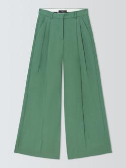 Weekend MaxMara Veliero Wide Leg Tailored Trousers, Green, Green