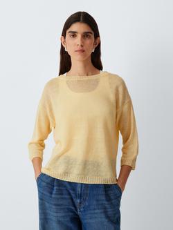 Weekend MaxMara Cannone Linen Jumper, Yellow, Yellow