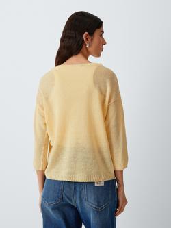 Weekend MaxMara Cannone Linen Jumper, Yellow - view 2, Yellow