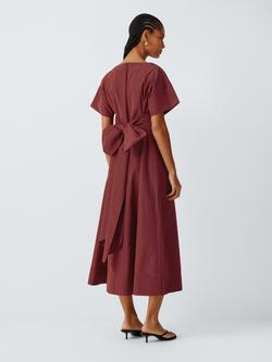 Weekend MaxMara Pioppo Tie Waist Dress, Cherry - view 2, Cherry