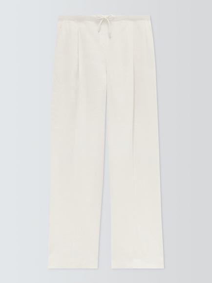 Marella Malloro Linen Blend Trousers, White, White