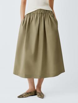 Marella Memore Pleated Drape Skirt, Kaki, Kaki