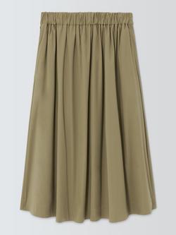 Marella Memore Pleated Drape Skirt, Kaki, Kaki