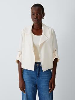 Marella Palchi Linen Blend Jacket, Wool White, Wool White