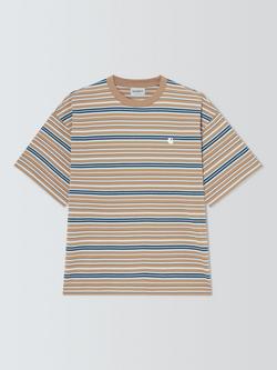 Carhartt WIP Zane Cotton Stripe T-Shirt, Peanut, Peanut