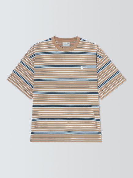 Carhartt WIP Zane Cotton Stripe T-Shirt, Peanut, Peanut