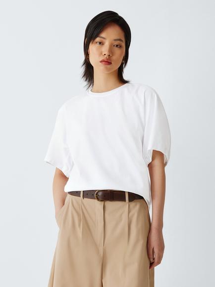 MM by MaxMara Cellula Crew Neck T-Shirt, White, White