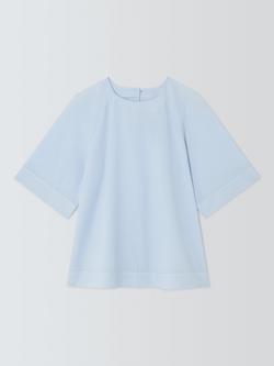 MM by MaxMara Short Sleeve Cotton Top, Light Blue, Light Blue