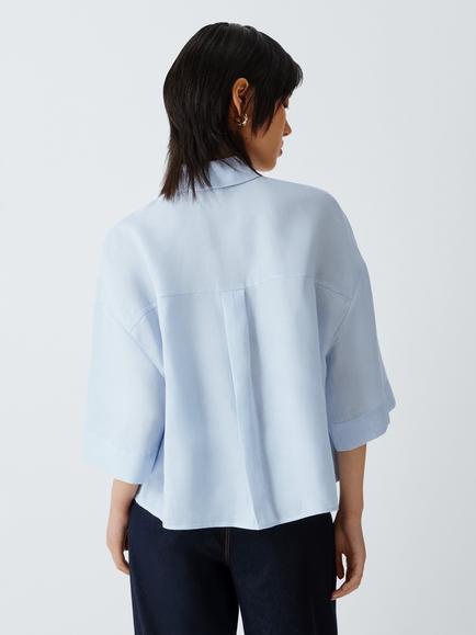 MM by MaxMara Rito Pure Linen Shirt, Sky Blue - view 2, Sky Blue