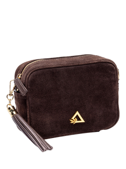 Hay Life Elie Beaumont Pure Suede Camera Bag, Chocolate - view 2, Chocolate