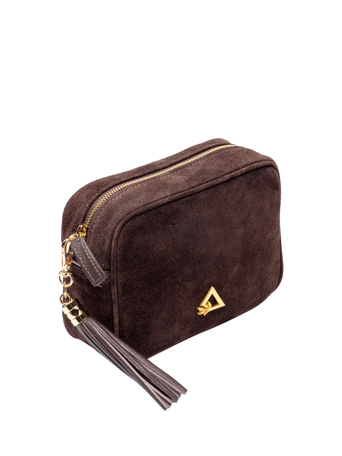 Product image 3 of 5, which shows Hay Life Elie Beaumont Pure Suede Camera Bag, Chocolate, One Size