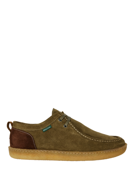 Paul Smith Buster Suede Moccasin Shoes, Sand, Olive